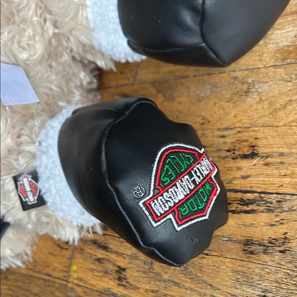 Harley-Davidson Plush Bear with Black and Cream Details - Picture 9 of 9